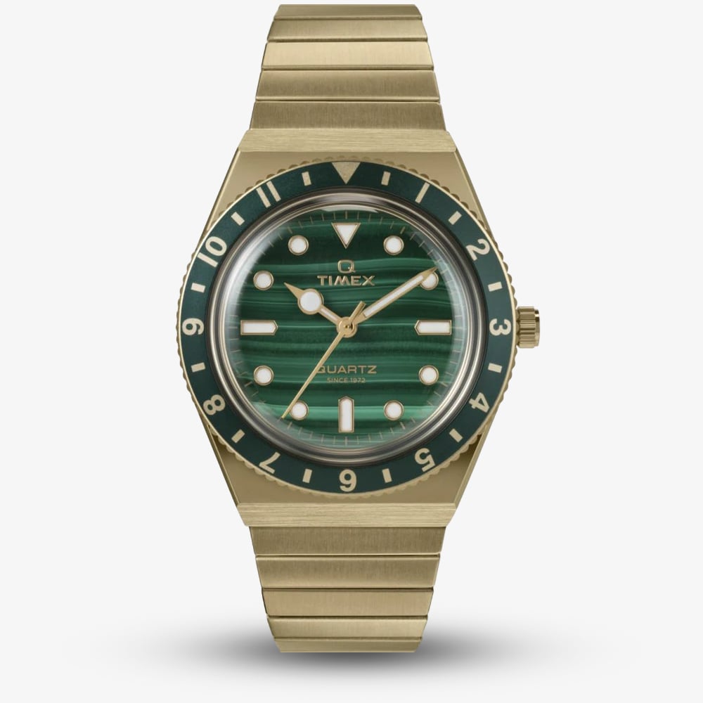 House of Watches - Timex Ladies Q Malachite Dial Expandable Watch TW2V92200