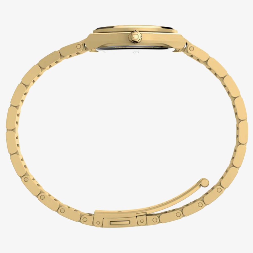 Timex Ladies Q Continental Mini 24mm Gold Tone Bracelet Watch TW2Y68300
