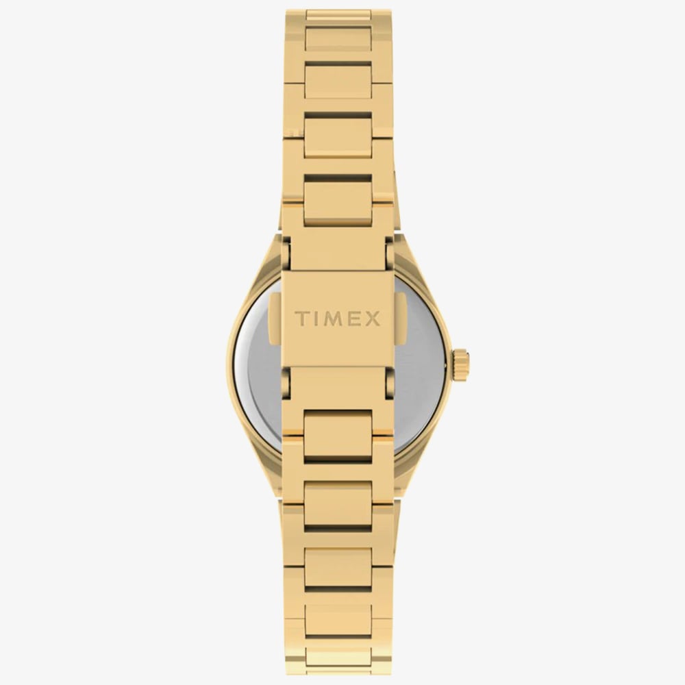 Timex Ladies Q Continental Mini 24mm Gold Tone Bracelet Watch TW2Y68300