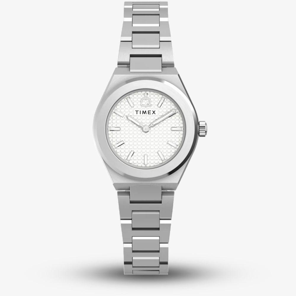 House of Watches - Timex Ladies Q Continental Mini 24mm Silver Bracelet Watch TW2Y68500