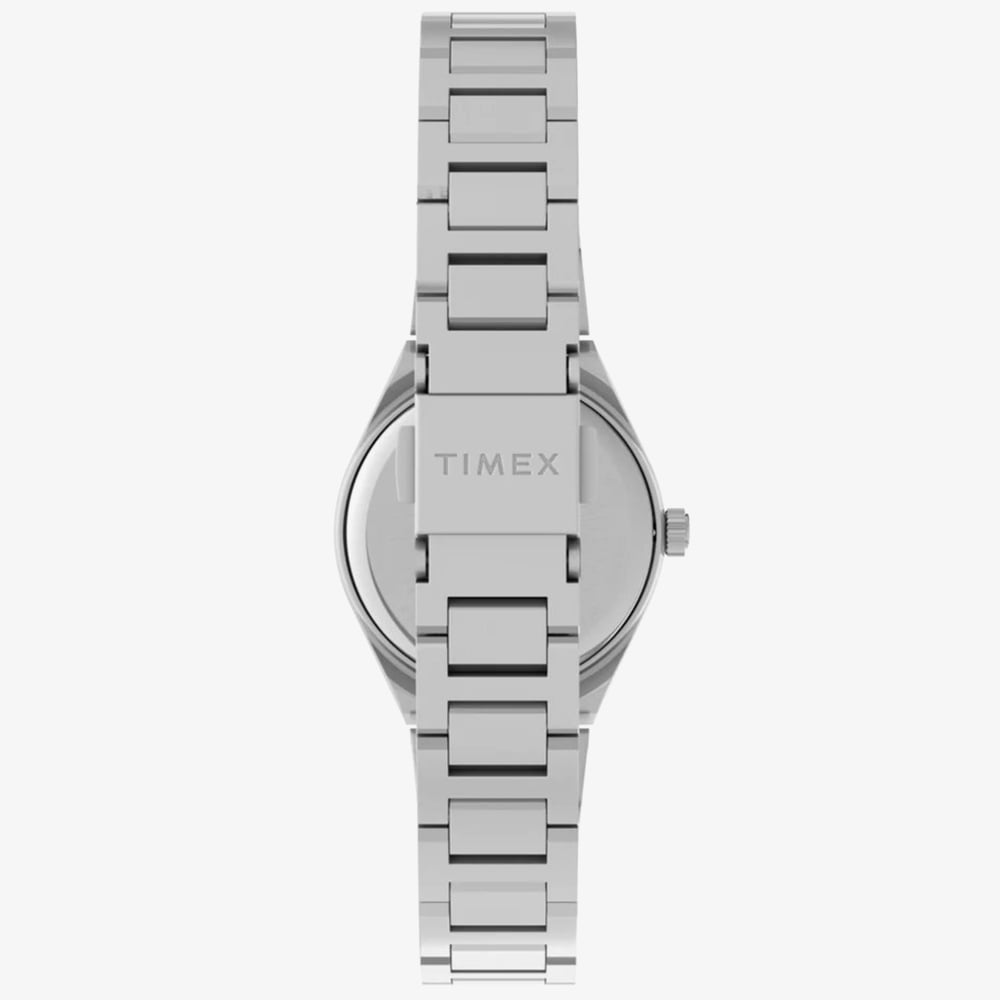 Timex Ladies Q Continental Mini 24mm Silver Bracelet Watch TW2Y68500
