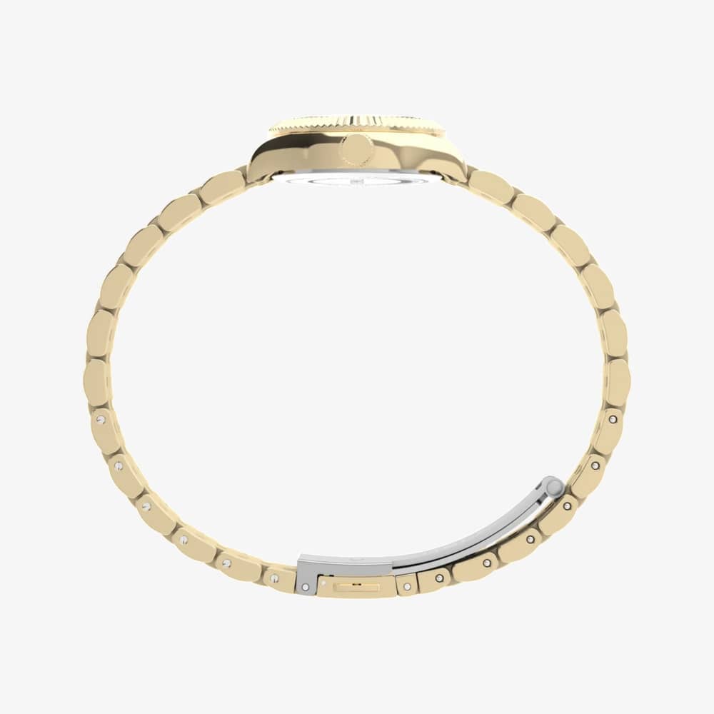 Timex Ladies Peanuts Legacy Mini Heart Hug Gold Tone Bracelet Watch TW6A07400