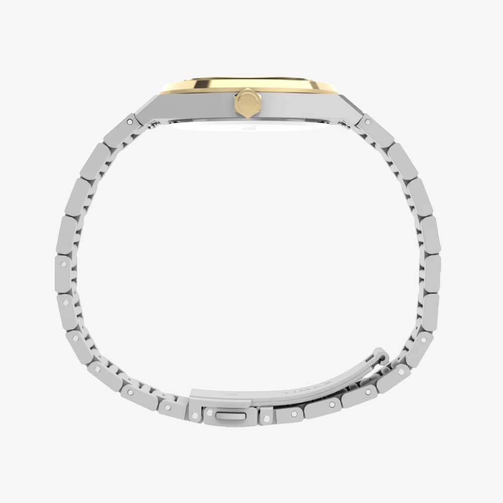 Timex Ladies Q Marbella Silver Dial Two Tone Bracelet Watch TW2Y81900