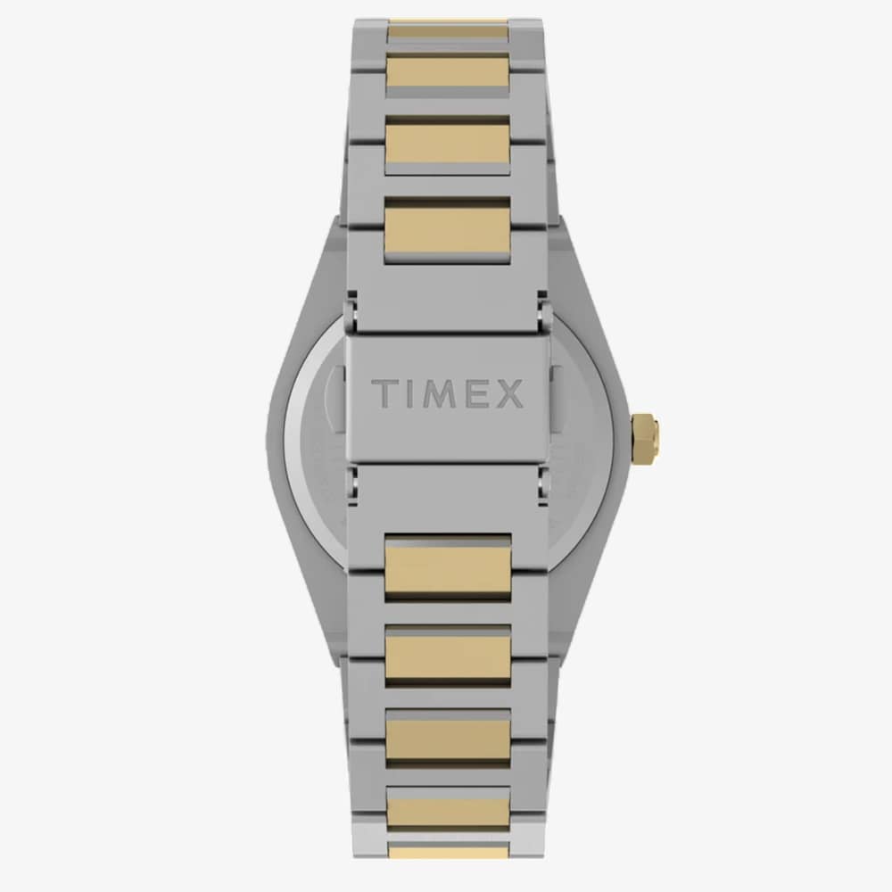 Timex Ladies Q Marbella Silver Dial Two Tone Bracelet Watch TW2Y81900
