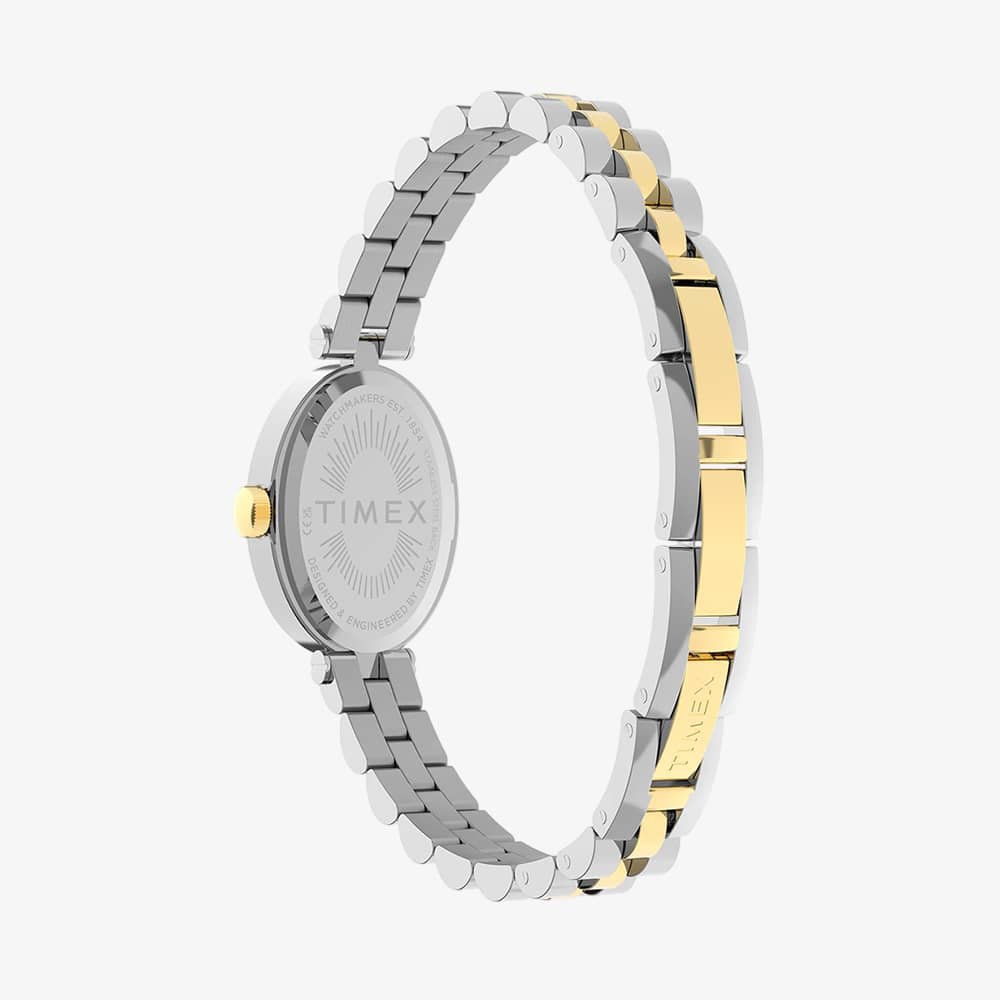 Timex Ladies Cavatina Silver Dial Two Tone Bracelet Watch TW2Y90200