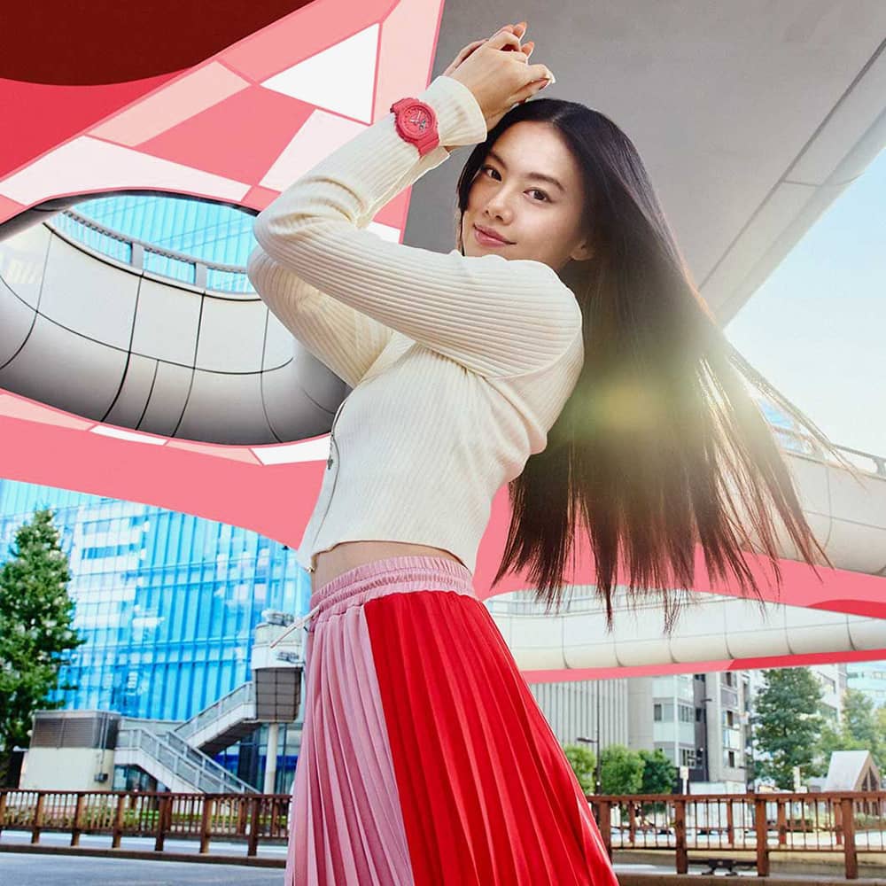 Casio G-Shock One Tone Fuschia Pink Rubber Watch GMA-P2100-4AER