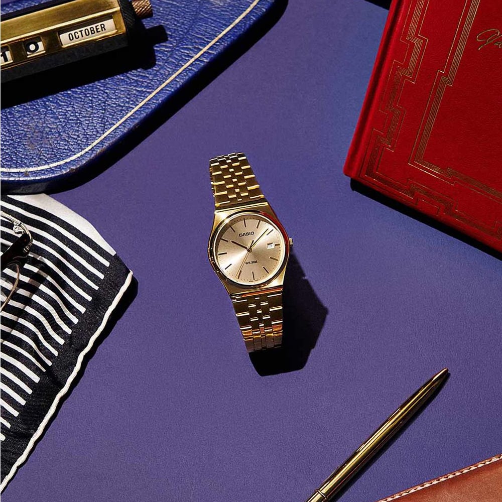 Casio Mens MTP Gold Tone Watch MTP-B145G-9AVEF