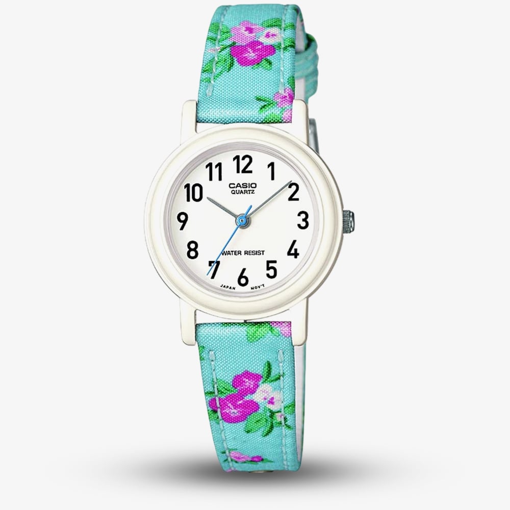 House of Watches - Casio Junior Multicolour Flower Fabric Strap Watch LQ-139LB-2B2ER
