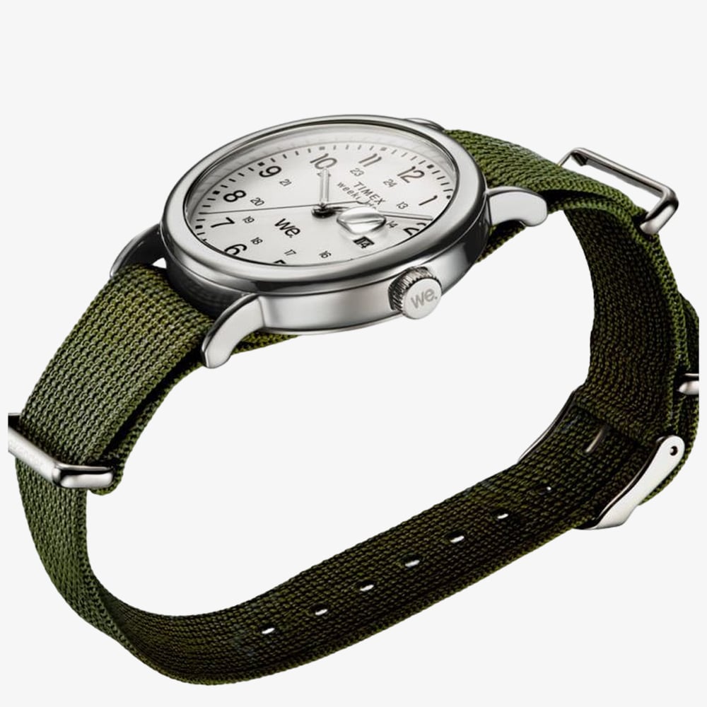 Timex Mens Weekender Green Fabric Watch TW2W8600