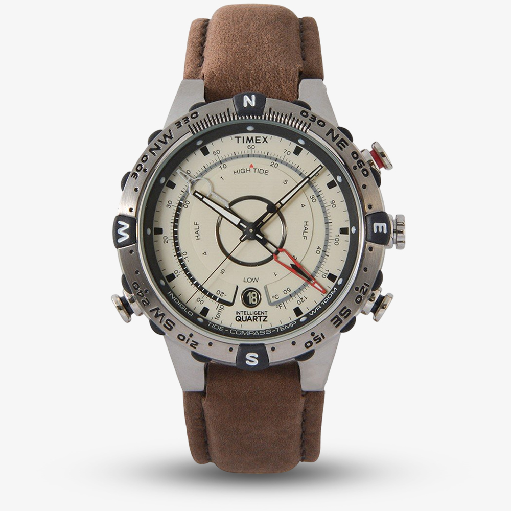 House of Watches - Timex Mens Tide Temp Compass Brown Watch T2N721
