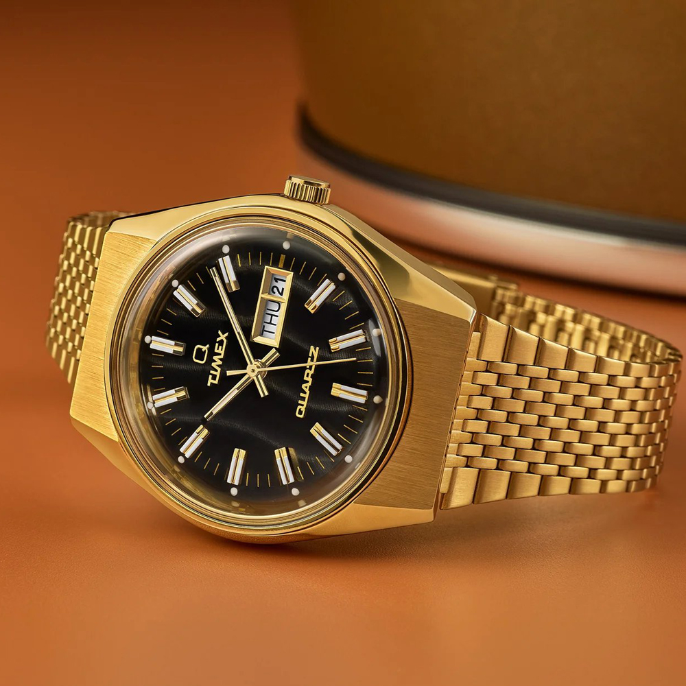 Timex Q Falcon Eye Gold Stainless Steel Watch TW2W62500