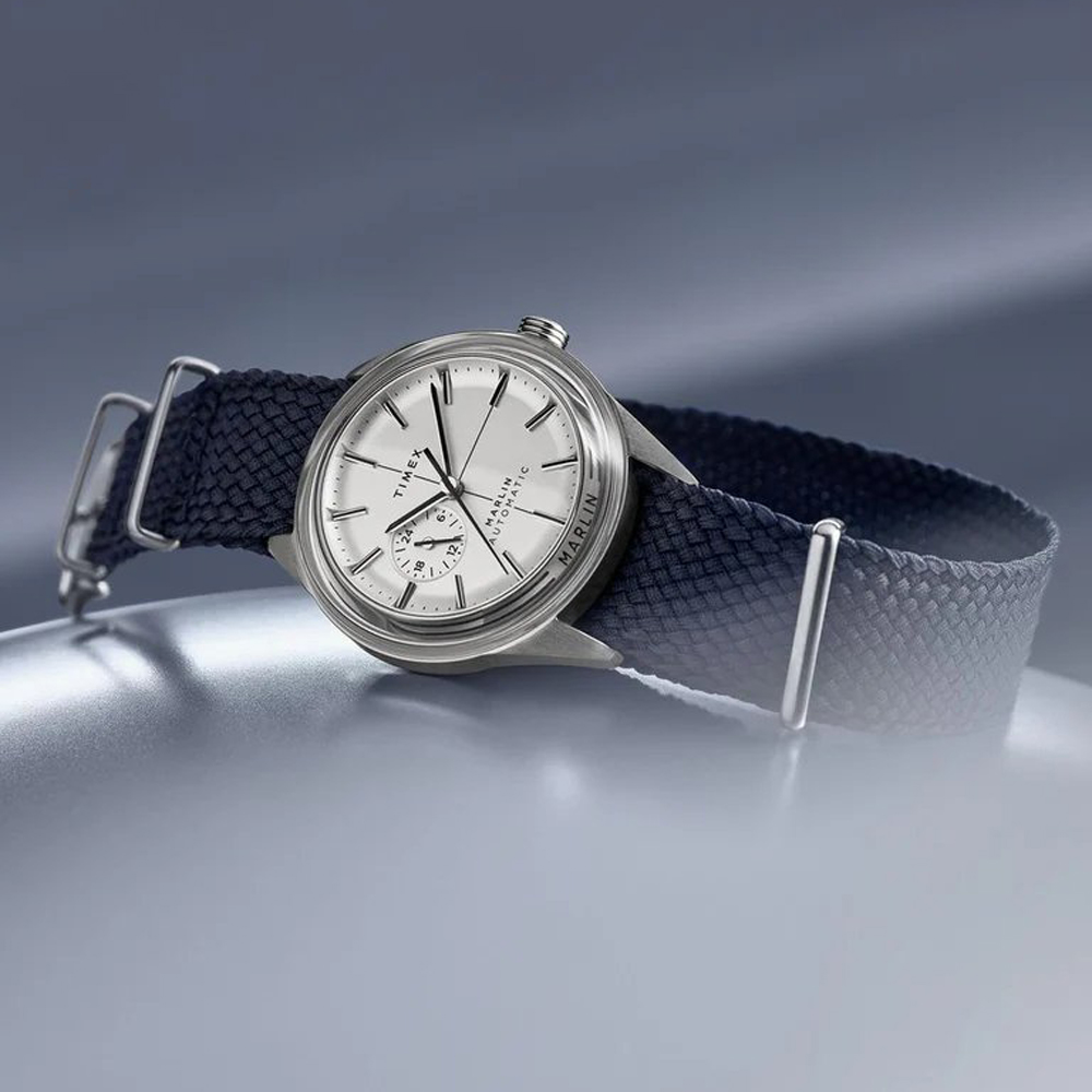 Timex Mens Marlin Jet Automatic Blue Fabric Watch TW2V72300