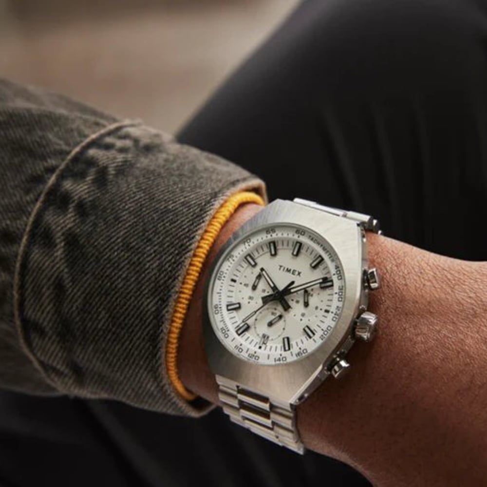 Timex Mens Legacy Silver Chronograph Watch TW2W22200
