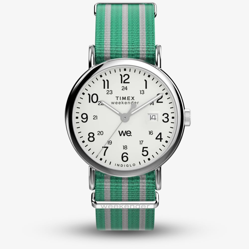 House of Watches - Timex Mens Weekender Green Fabric Strap Watch TW2Y08800