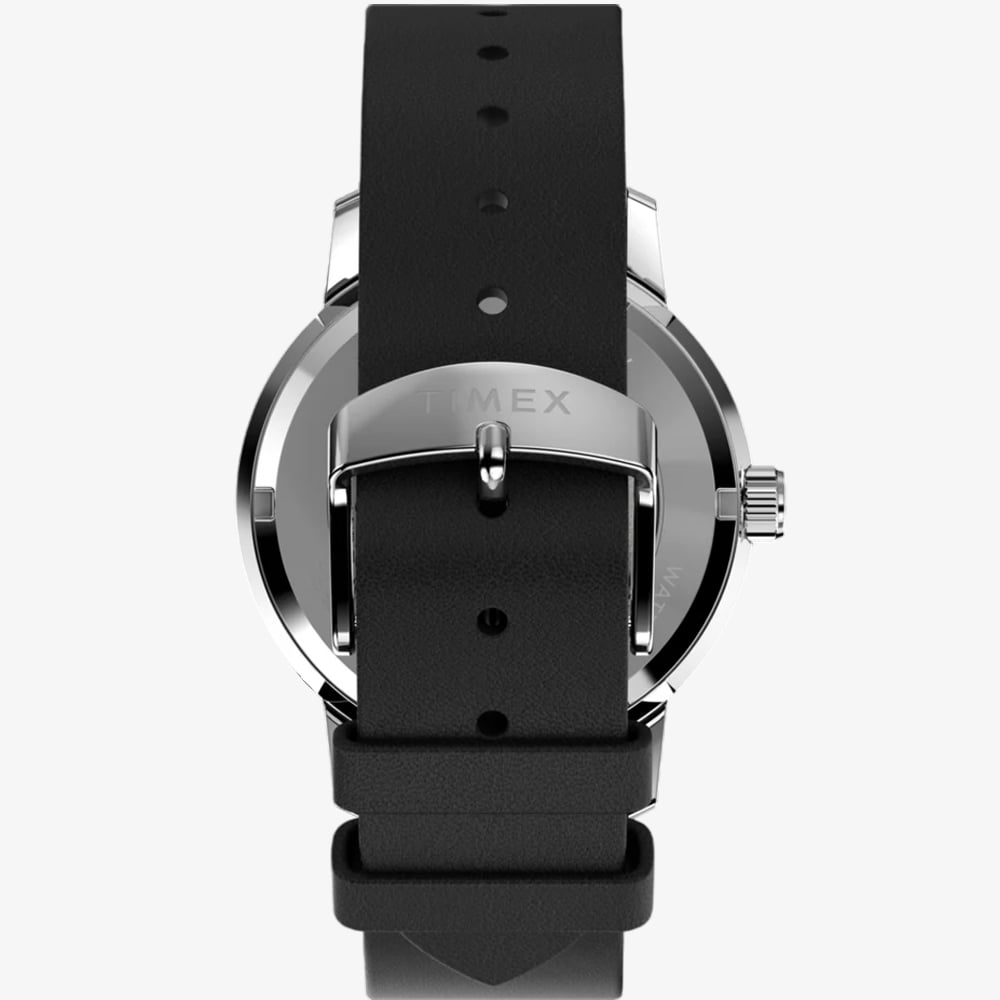 Timex Mens X Peanuts Marlin Automatic Space Black Leather Strap Watch TW2W87200