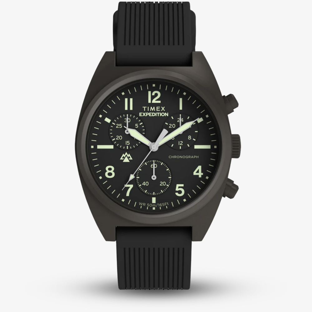 House of Watches - Timex Mens Expendition Capstone Chronograph Black Rubber Strap Watch TW2Y61000
