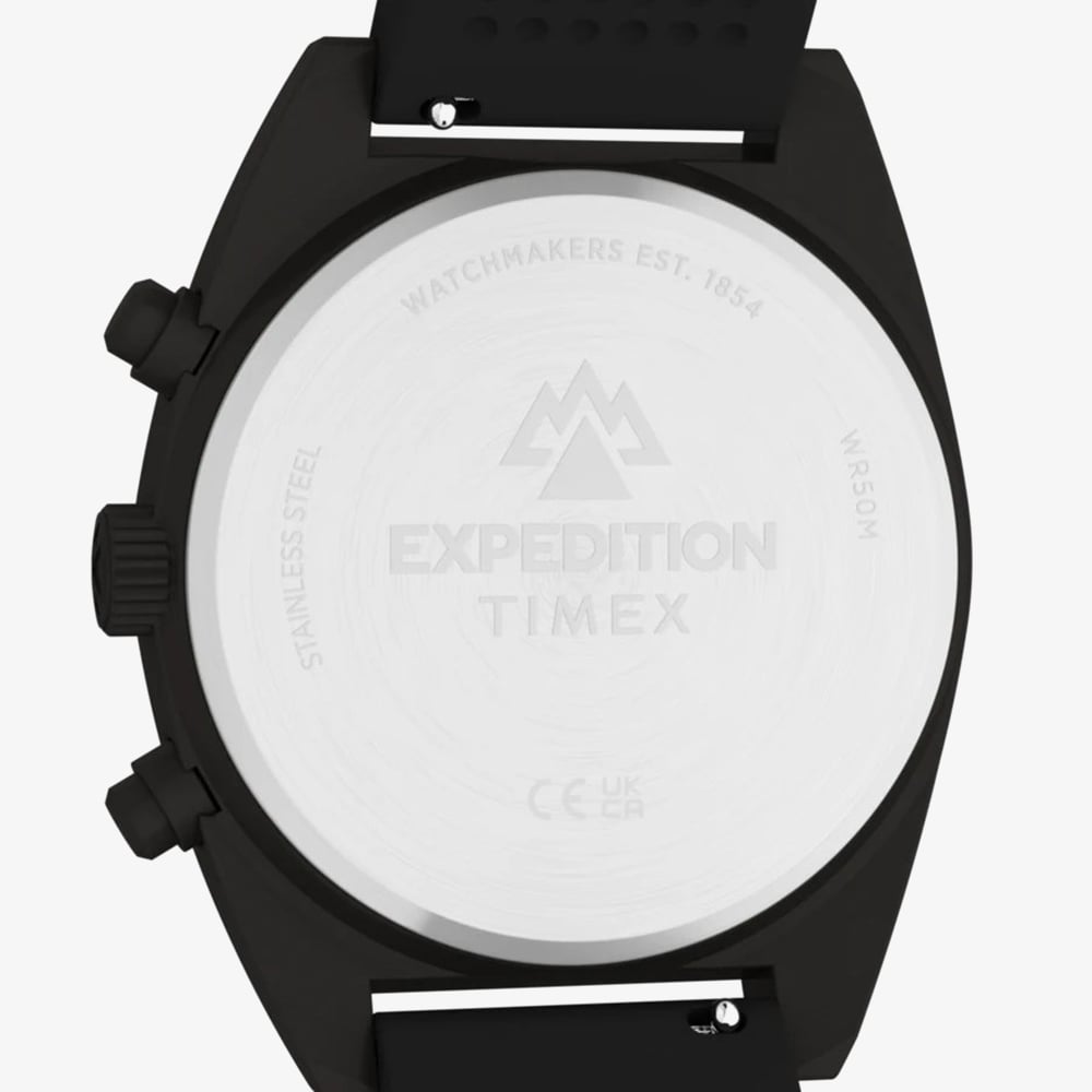 Timex Mens Expendition Capstone Chronograph Black Rubber Strap Watch TW2Y61000