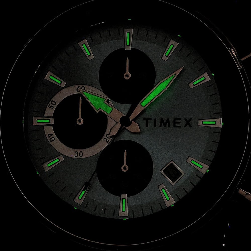 Timex Mens Ridgefield Chronograph Light Blue Bracelet Watch TW2Y62200