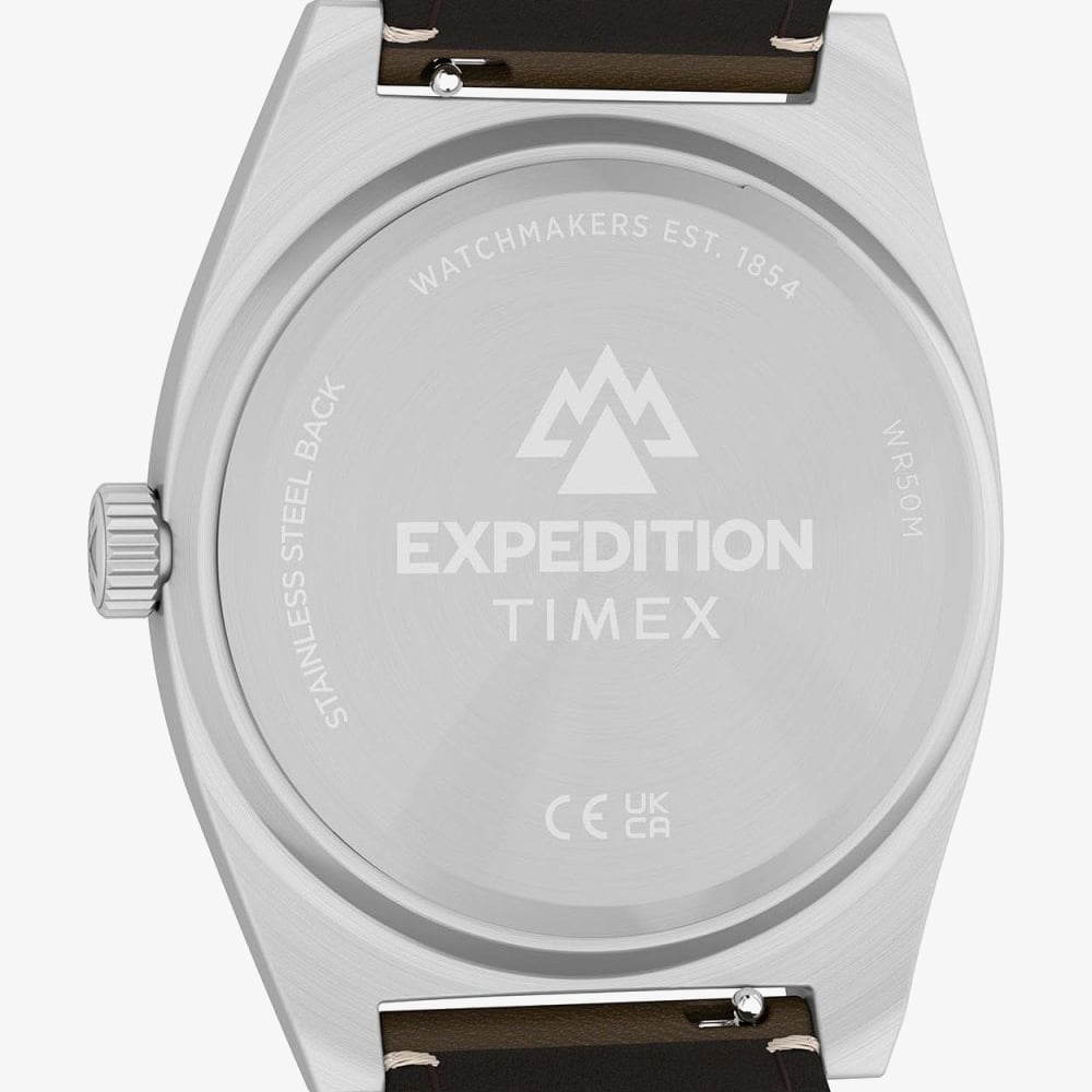 Timex Mens Expedition Capstone Brown Leather Strap Watch TW2Y30600