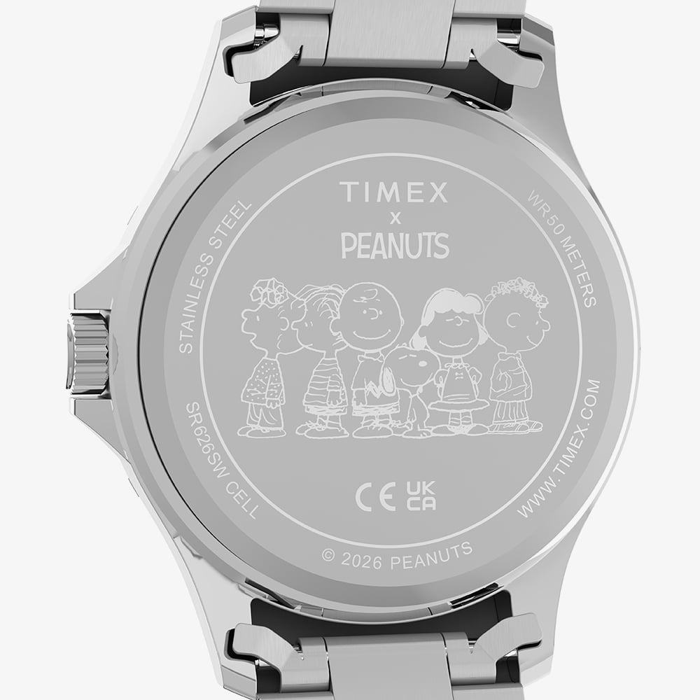 Timex x Peanuts Mens Snoopy Soccer Blue Bracelet Watch TW2Y53900