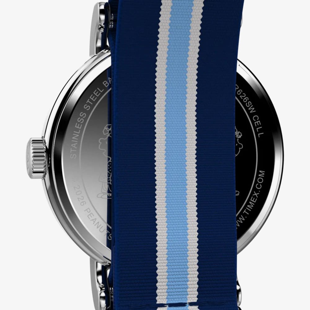 Timex x Peanuts Weekender Pickleball Blue Fabric Strap Watch TW2Y50600