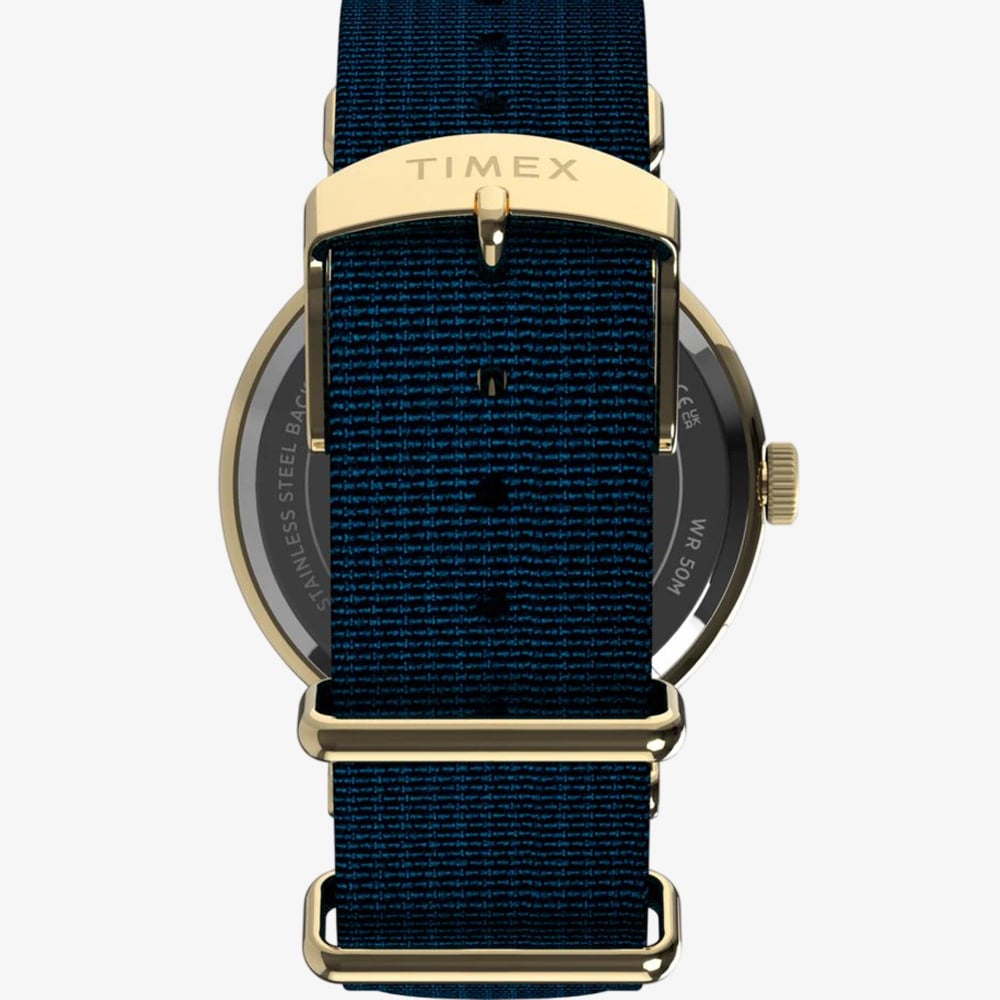 Timex Unisex Weekender Harry Potter x Butterbeer Blue Fabric Strap Watch TW2Y76100