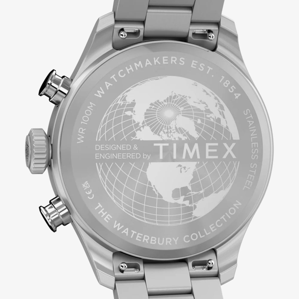 Timex Mens Waterbury Ace Fly-Back Chronograph Stainless Steel Bracelet Watch TW2Y70200