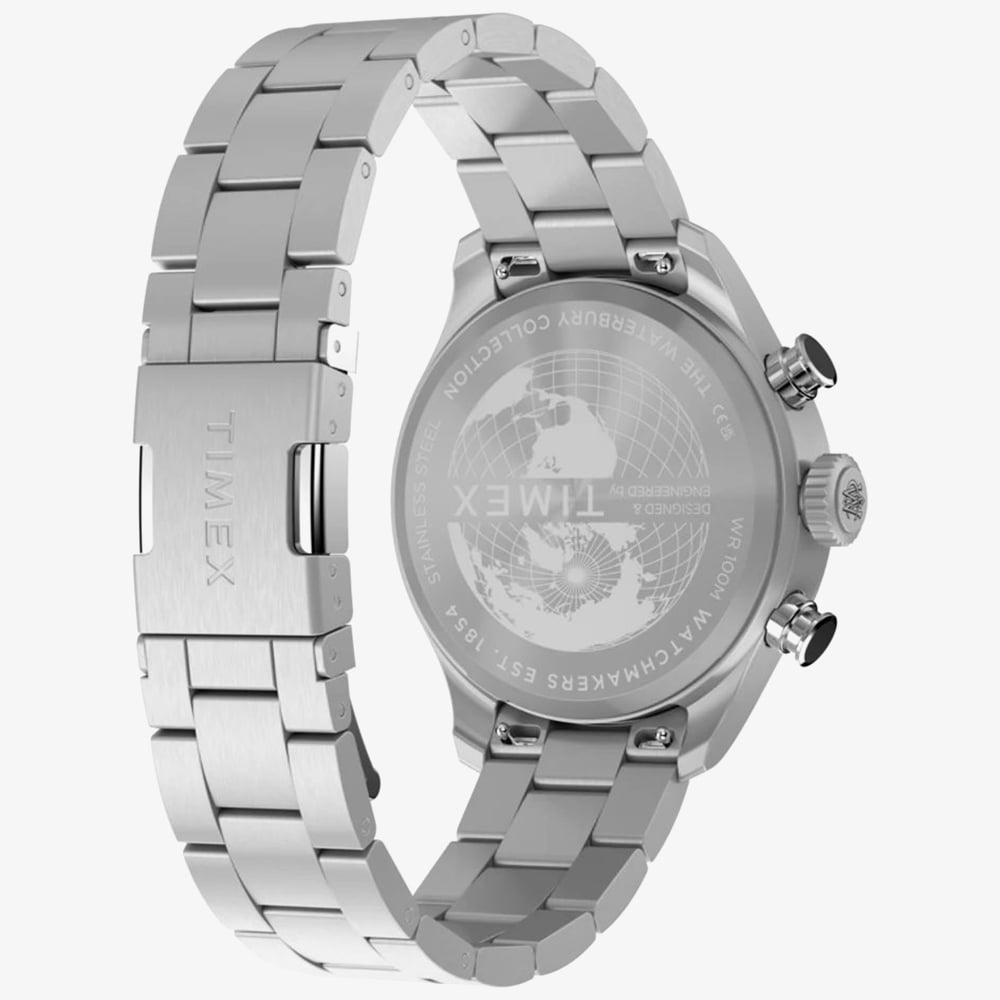 Timex Mens Waterbury Ace Fly-Back Chronograph Stainless Steel Bracelet Watch TW2Y70200