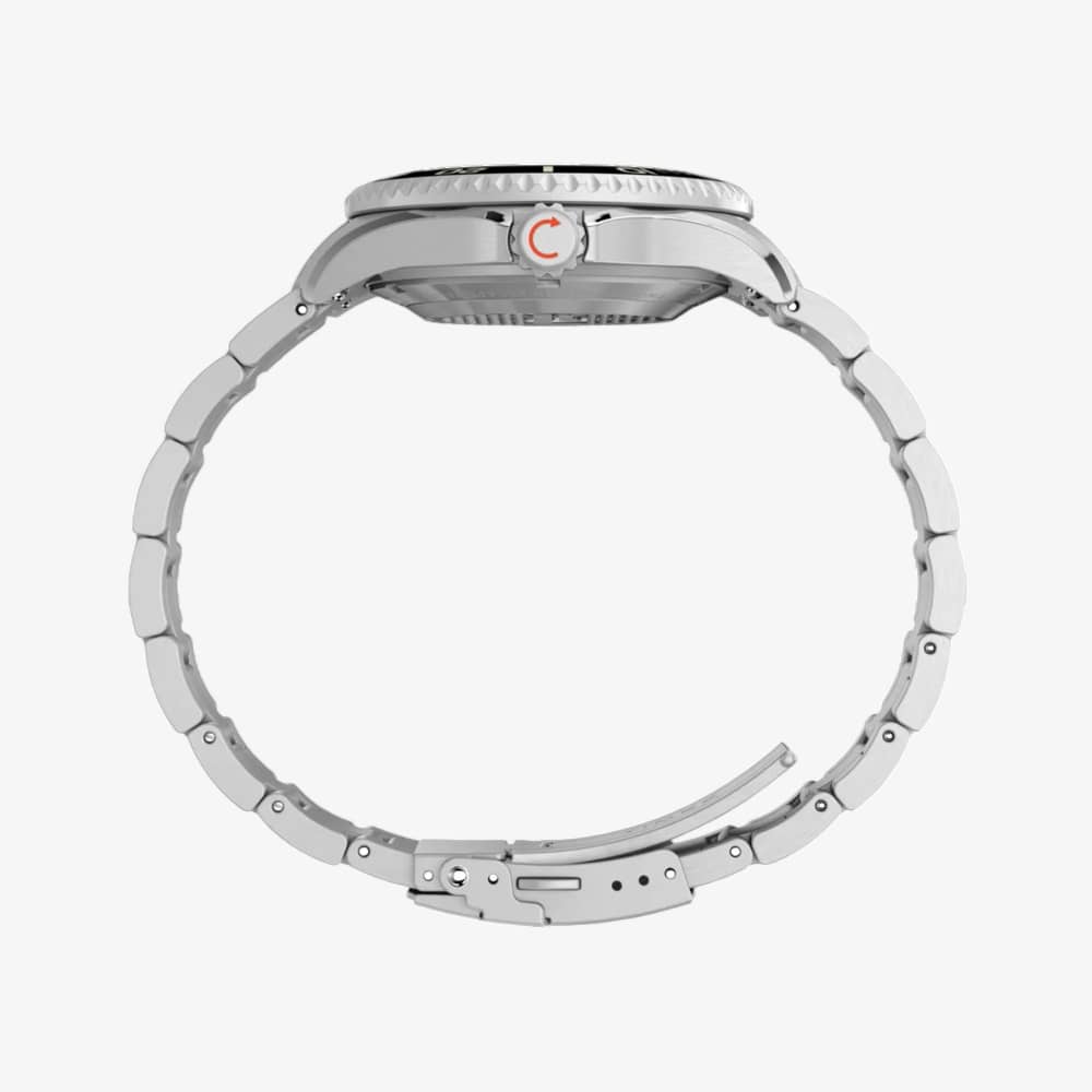 Timex Mens Deepwater Meridian 200 HEV White Dial Bracelet Watch TW3A01600