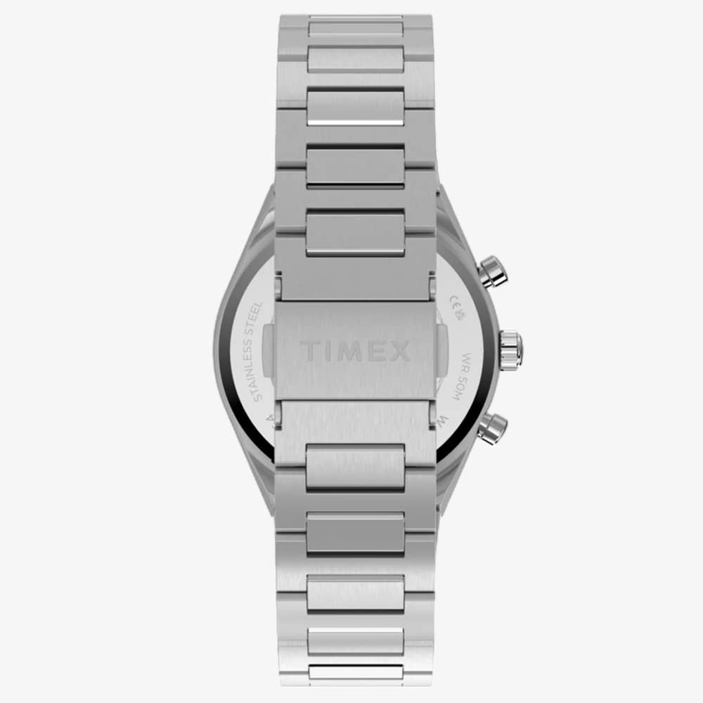 Timex Mens Q Continental Chronograph Black Dial Bracelet Watch TW2Y93200