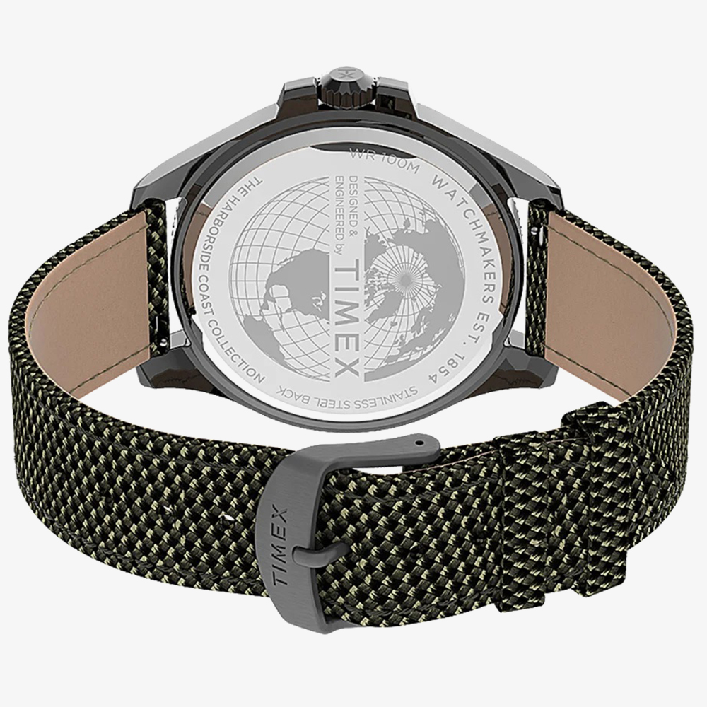 Timex Mens Harborside Coast Fabric Strap Watch TW2U81900