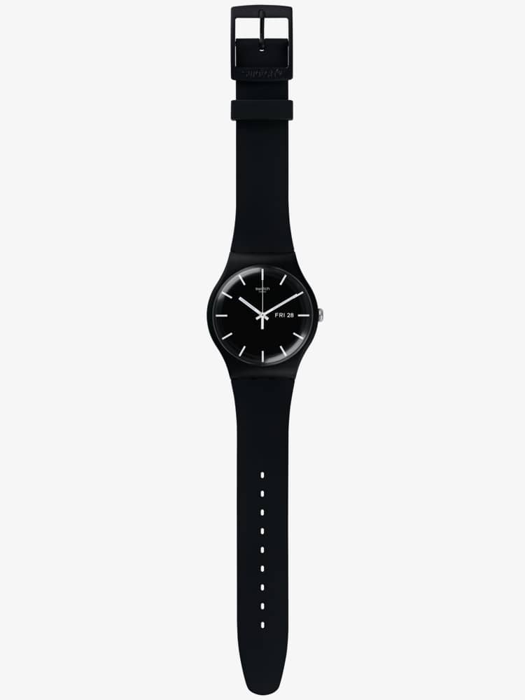 Swatch Unisex Mono Black Watch S029B704