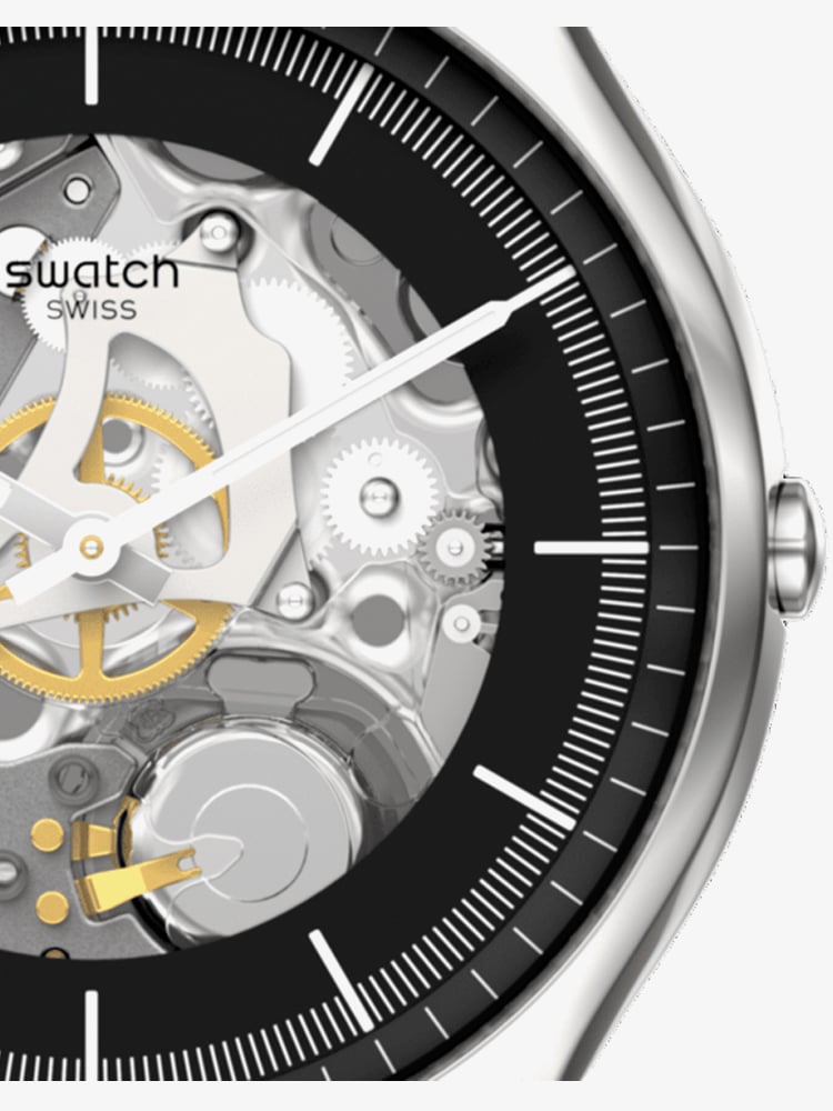 Swatch Black Skeleton Watch SS07S115