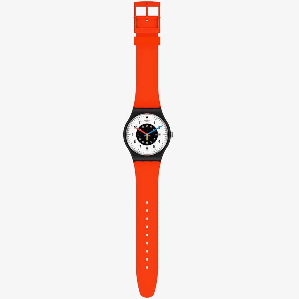 Swatch Unisex Rouge & Noir Strap Watch SO32B401-STD