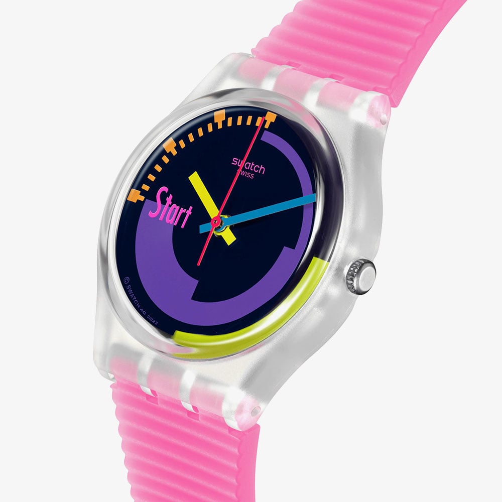 Swatch Neon Pink Podium Multicoloured Watch SO28K111