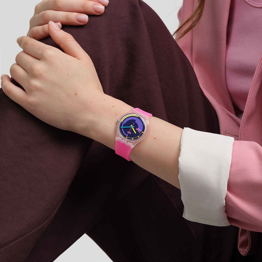 Swatch Neon Pink Podium Multicoloured Watch SO28K111