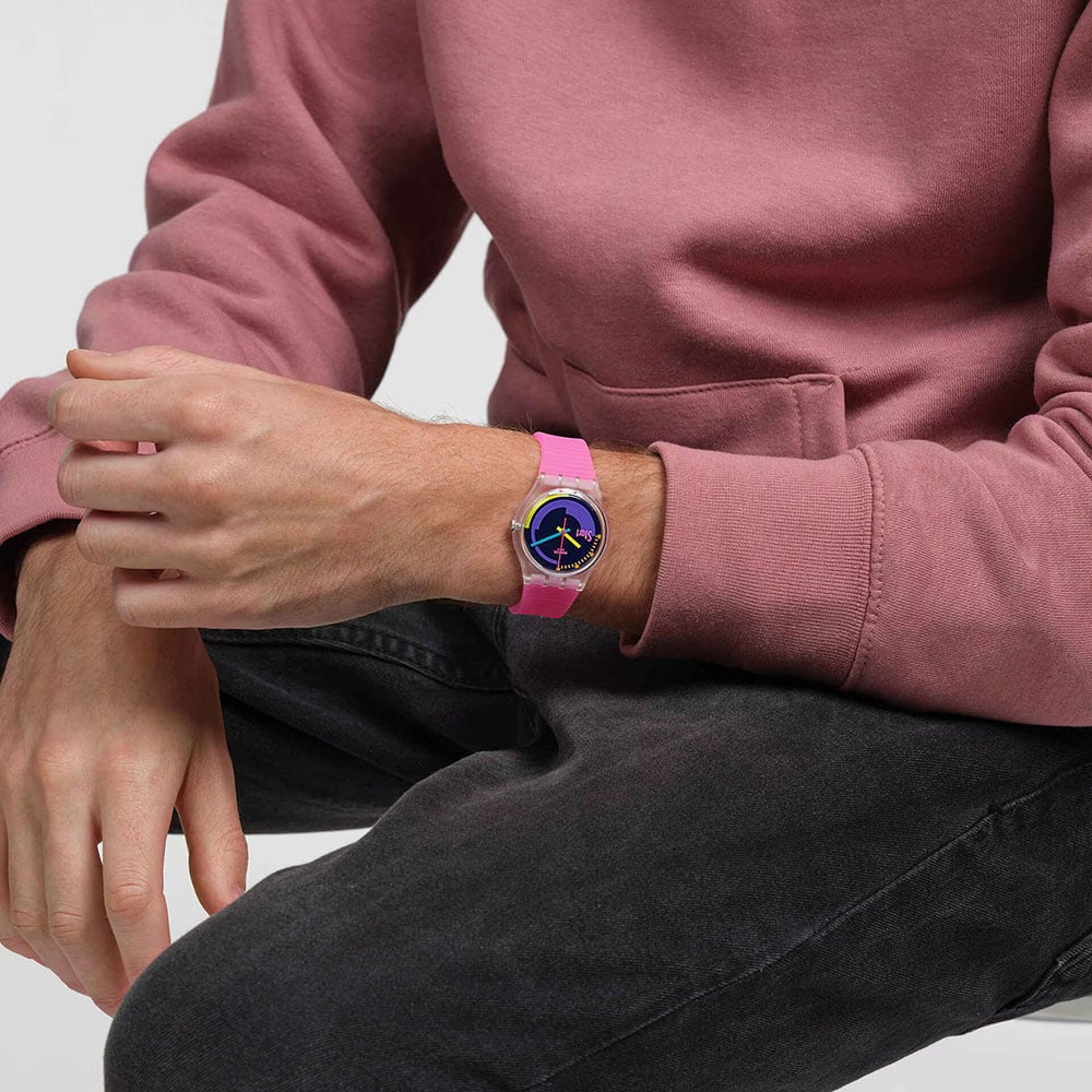 Swatch Neon Pink Podium Multicoloured Watch SO28K111