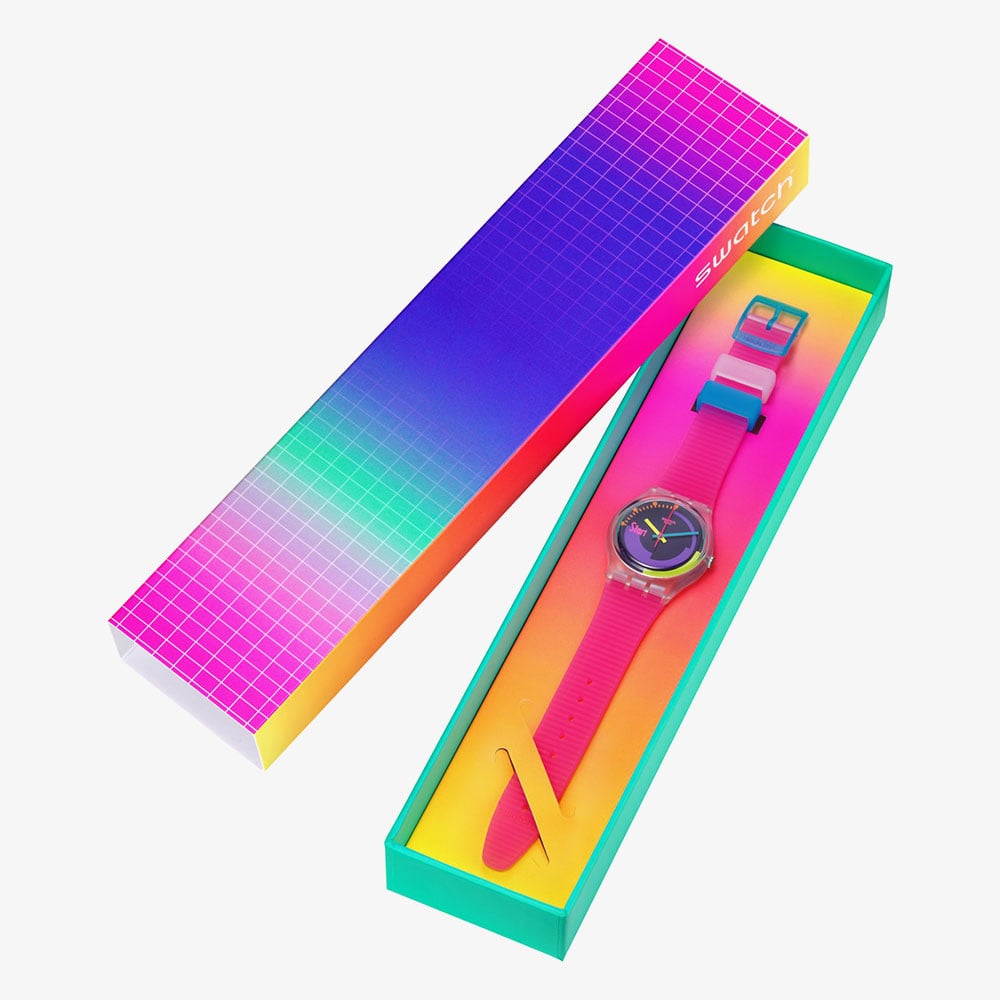 Swatch Neon Pink Podium Multicoloured Watch SO28K111