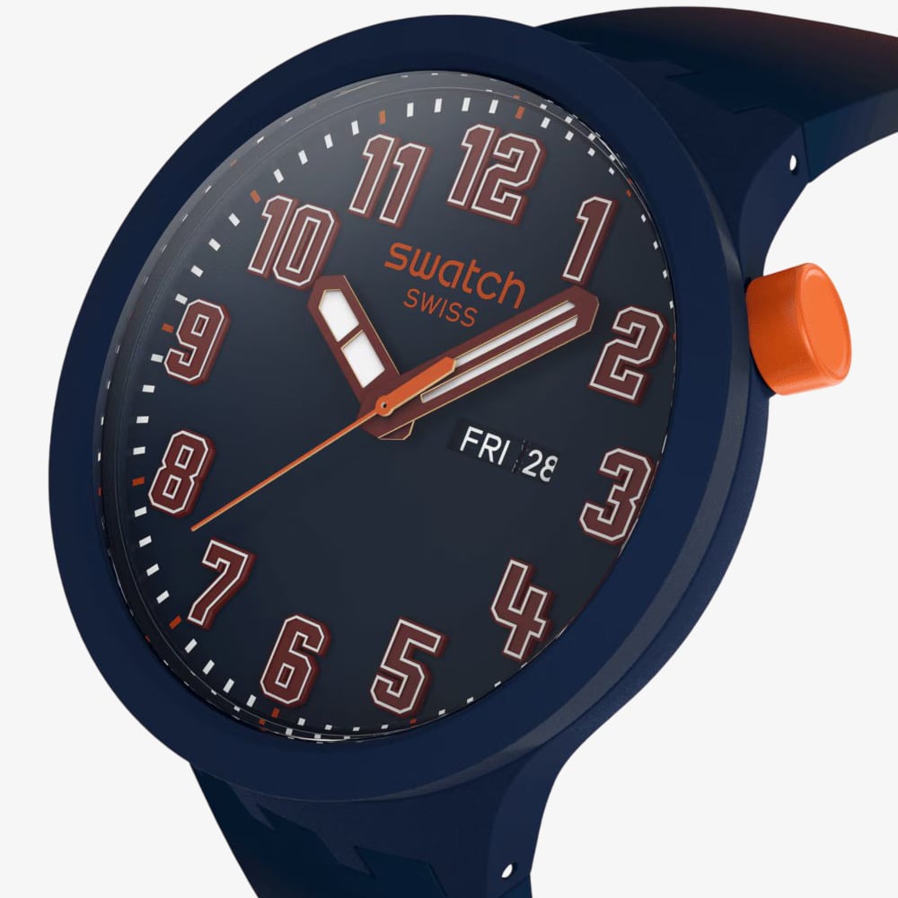 Swatch Mens Essentially Confident Blue Watch SB01S700