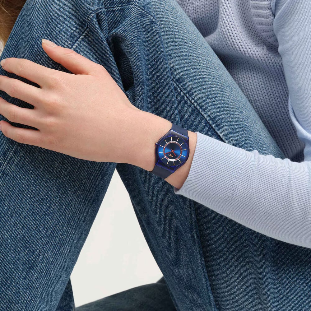 Swatch Unisex Very Jazzy Berry Blue Watch SS08N117