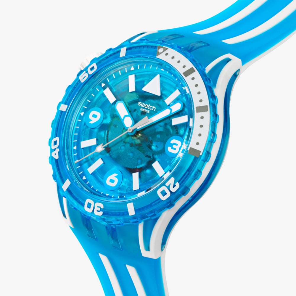 Swatch Unisex SCUBAQUA Blue Fire Watch SSCU09S100