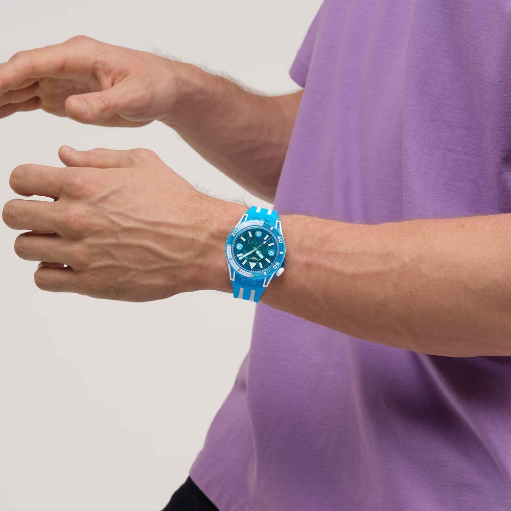 Swatch Unisex SCUBAQUA Blue Fire Watch SSCU09S100
