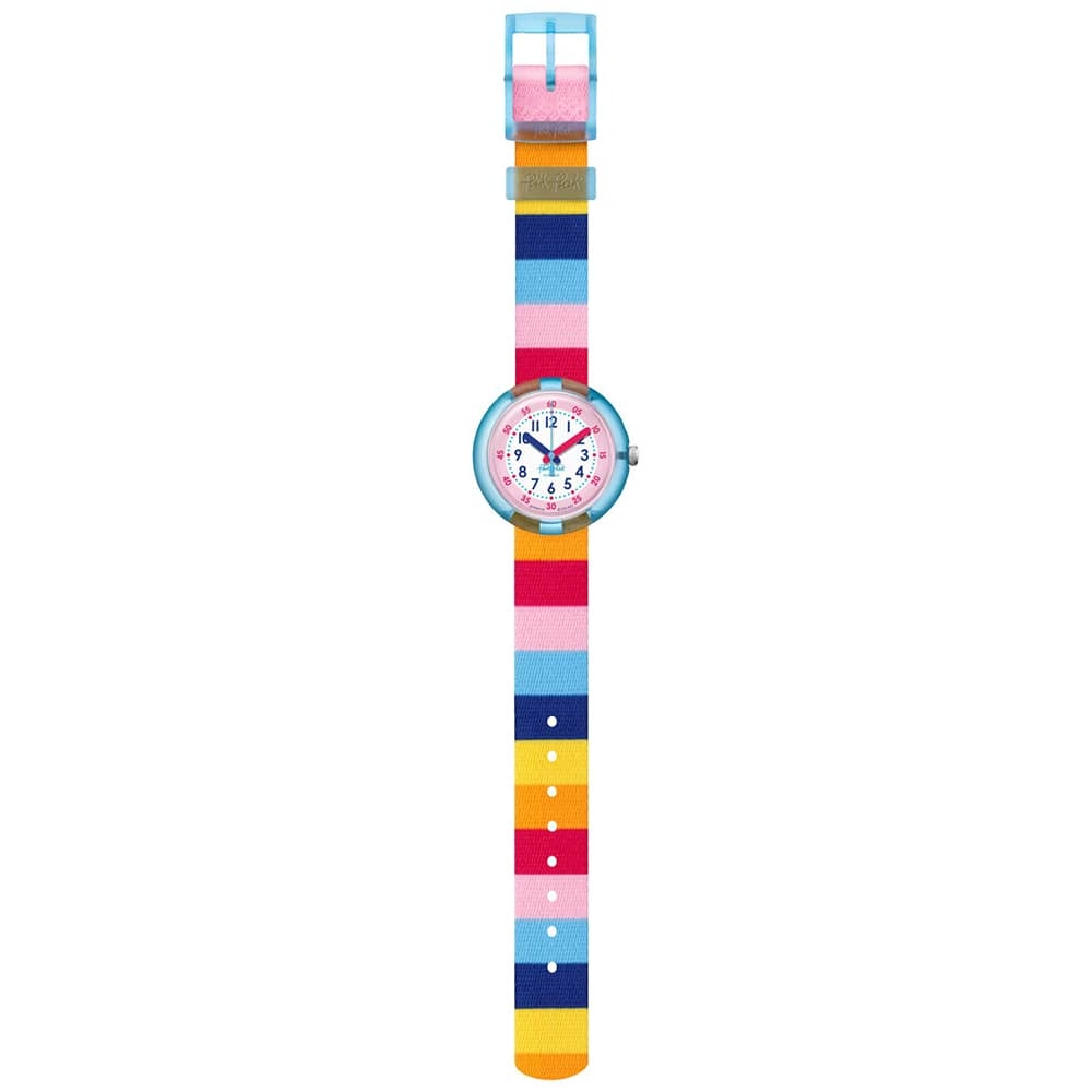 Flik Flak Childrens Stripy Pink Watch FPNP113