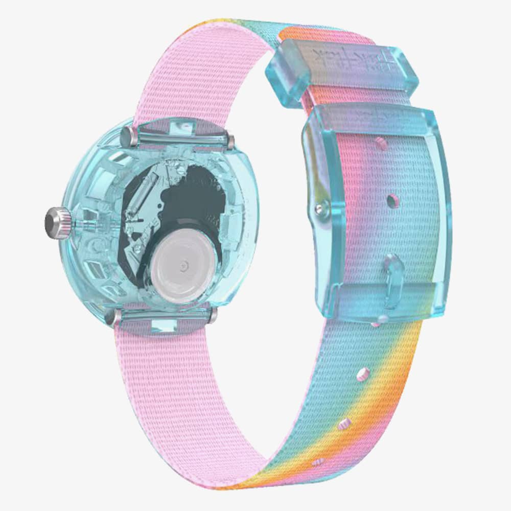 Flik Flak Liquid Rainbow Multicoloured Fabric Watch FPNP152