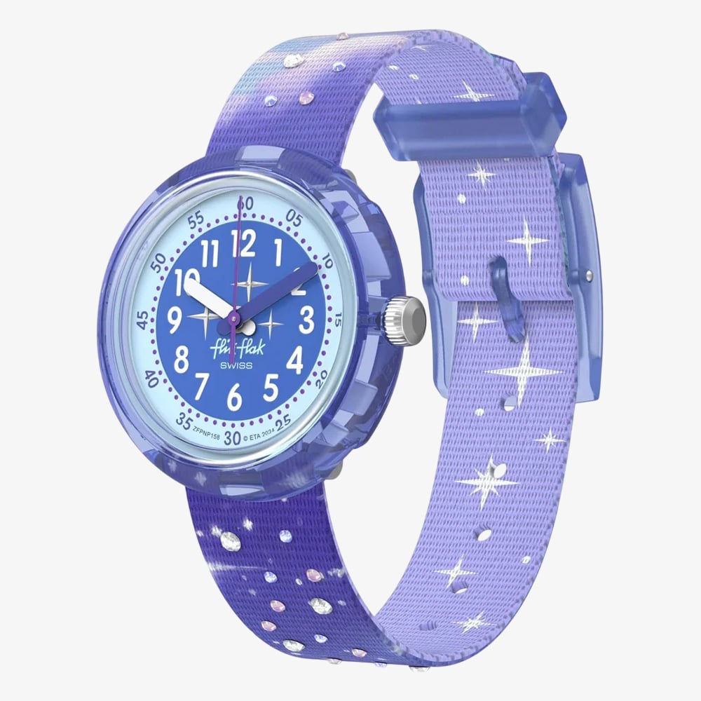 Flik Flak Girls Mystic Clouds Purple Watch FPNP158