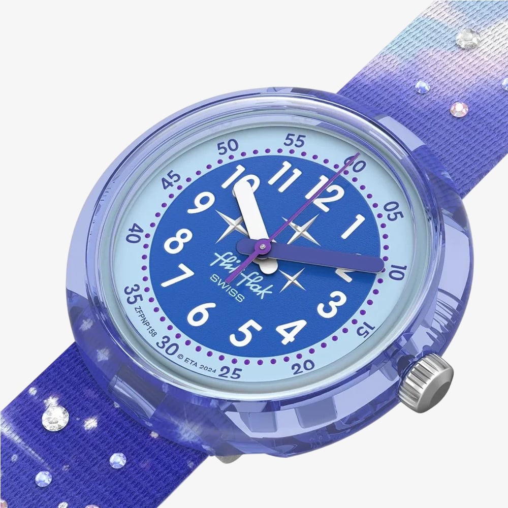 Flik Flak Girls Mystic Clouds Purple Watch FPNP158