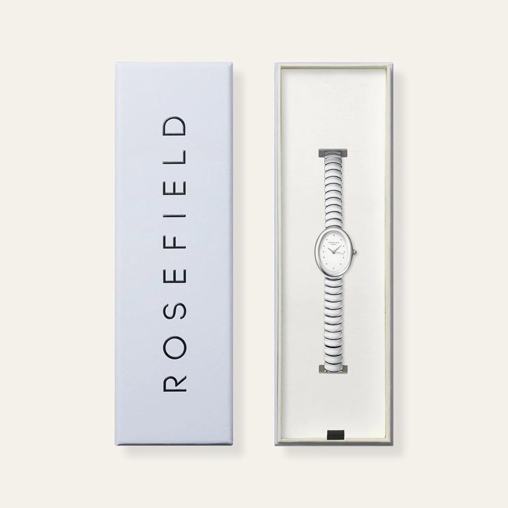 ROSEFIELD Ladies Ovale White Dial Bracelet Watch OVWSSS-OV20