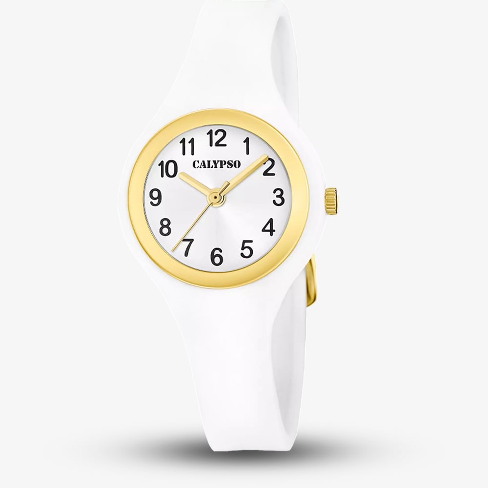 House of Watches - Calypso Ladies Trendy White Rubber Strap Watch K5877/1