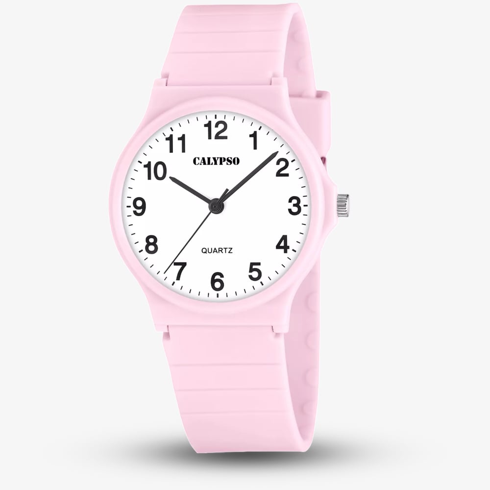 House of Watches - Calypso Ladies Sweet Time Pink Rubber Strap Watch K5880/2