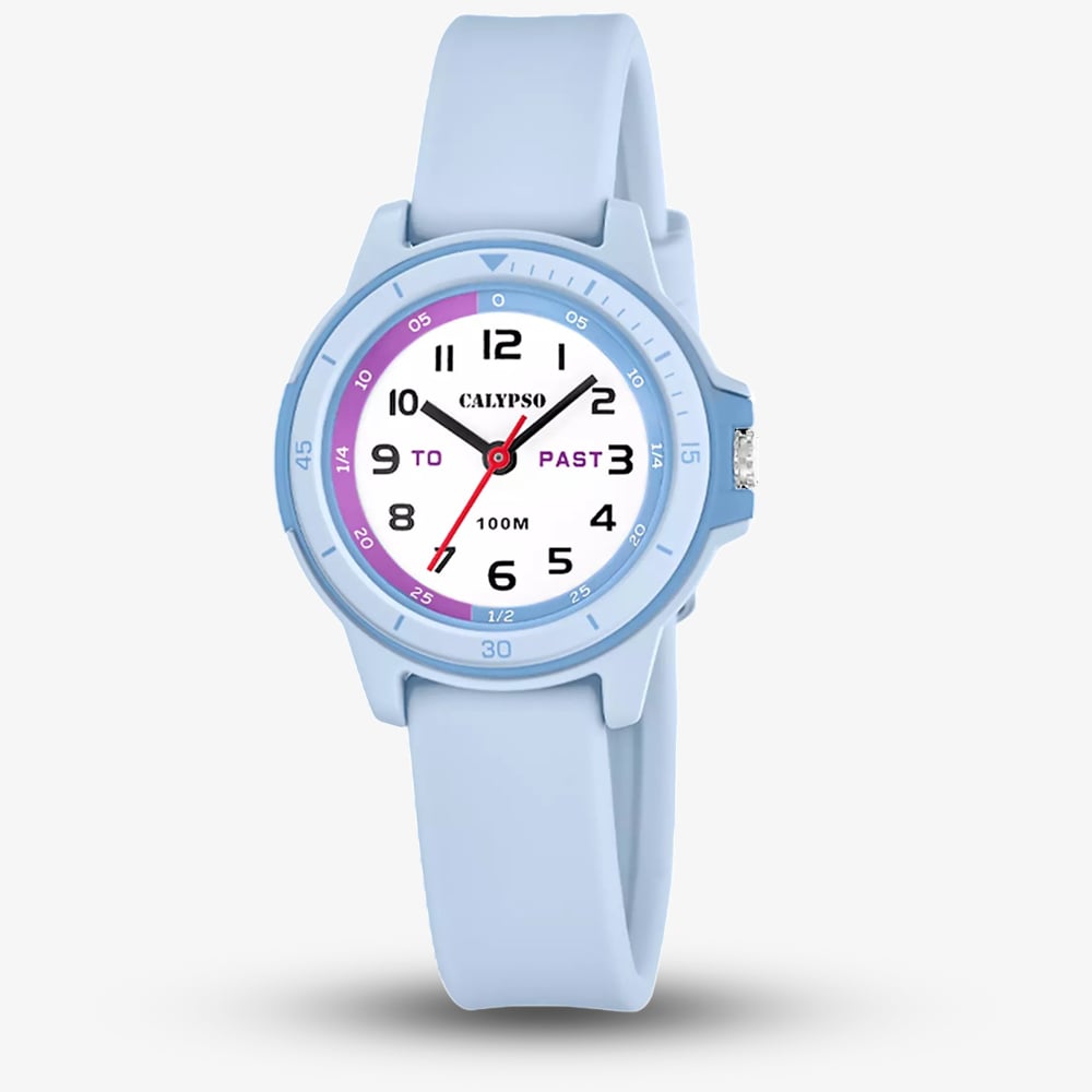 House of Watches - Calypso Unisex My First Watch Blue Rubber Strap Watch K5881/2